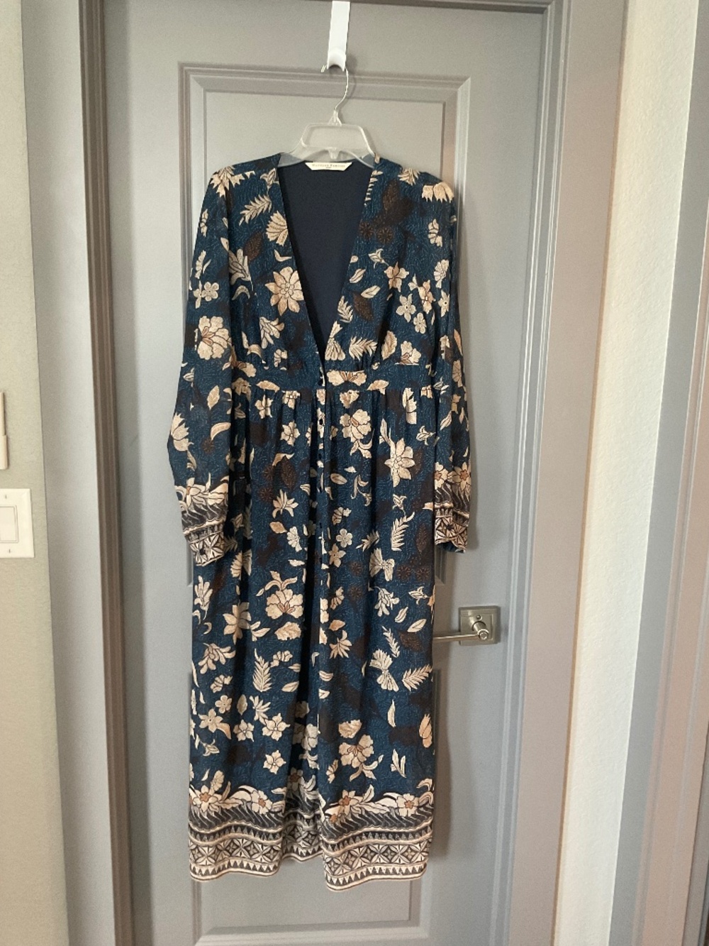Blue Boho Floral Dress